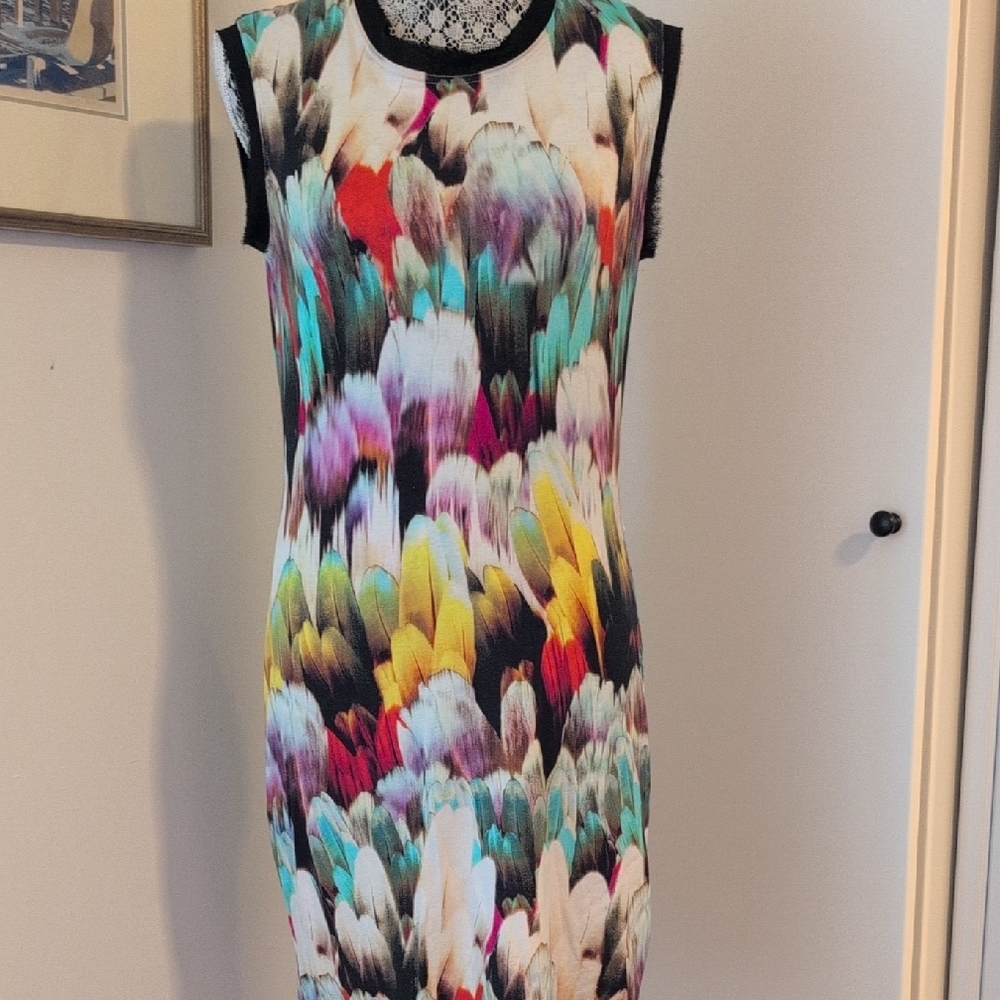 Simon Chang Multicolor Abstract Dress - Picture 5 of 12